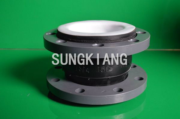 PVC法蘭內襯四氟橡膠軟連接