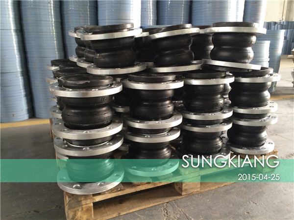 高壓熱水泵配套橡膠軟連接 DN150雙球橡膠接頭,上海DN150雙球橡膠接頭,淞江DN150雙球橡膠接頭